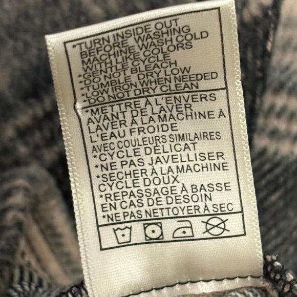 BB Dakota Black Tan Ivory Plaid Shaket Jacket Woman's Size Large - Picture 10 of 13